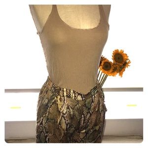 Madewell Racer Back Tank & Zara python print Pant